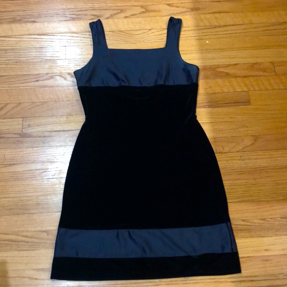 Armani Exchange vintage velvet little black dress